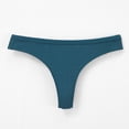 thumbnail image 2 of Swuxness Women's Seamless Stretch Thong Panty Solid Color Fashion Breathable Style Lightweight All Day Low Waisted Panties, 2 of 4