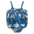 thumbnail image 3 of Disney Minnie Mouse Floral Bubble Romper Chambray Newborn to Infant, 3 of 5