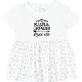 thumbnail image 3 of Inktastic Nana and Grandpa Love Me Girls Baby Dress, 3 of 5