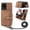 Brown, variant on for Samsung Galaxy S20 Ultra Wallet Case, Crossbody Phone Purse with Card Holder for Women, Zipper PU Leather Carrying Cover Gift with Shoulder Strap Kickstand Anti-drop for S20 Ultra - Black