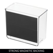 iDESIGN Magnetic Plastic Storage Bin 5 x 3x 6 Clear 2/Pack (28039M2)