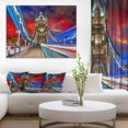 thumbnail image 1 of Storm Over Tower Bridge at Night - Cityscape Photo Canvas Print, 1 of 3