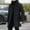 Black, variant on Zip Up Big and Tall Jackets for Men Green Cotton Fleece Trench Coat Pockets Casual Mens Coats Winter