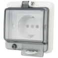 thumbnail image 3 of Tomacorriente de pared estándar IP66 impermeable, adaptador de enchufe oculto para montaje en pared con carcasa de PC, 16 A, 3 of 14