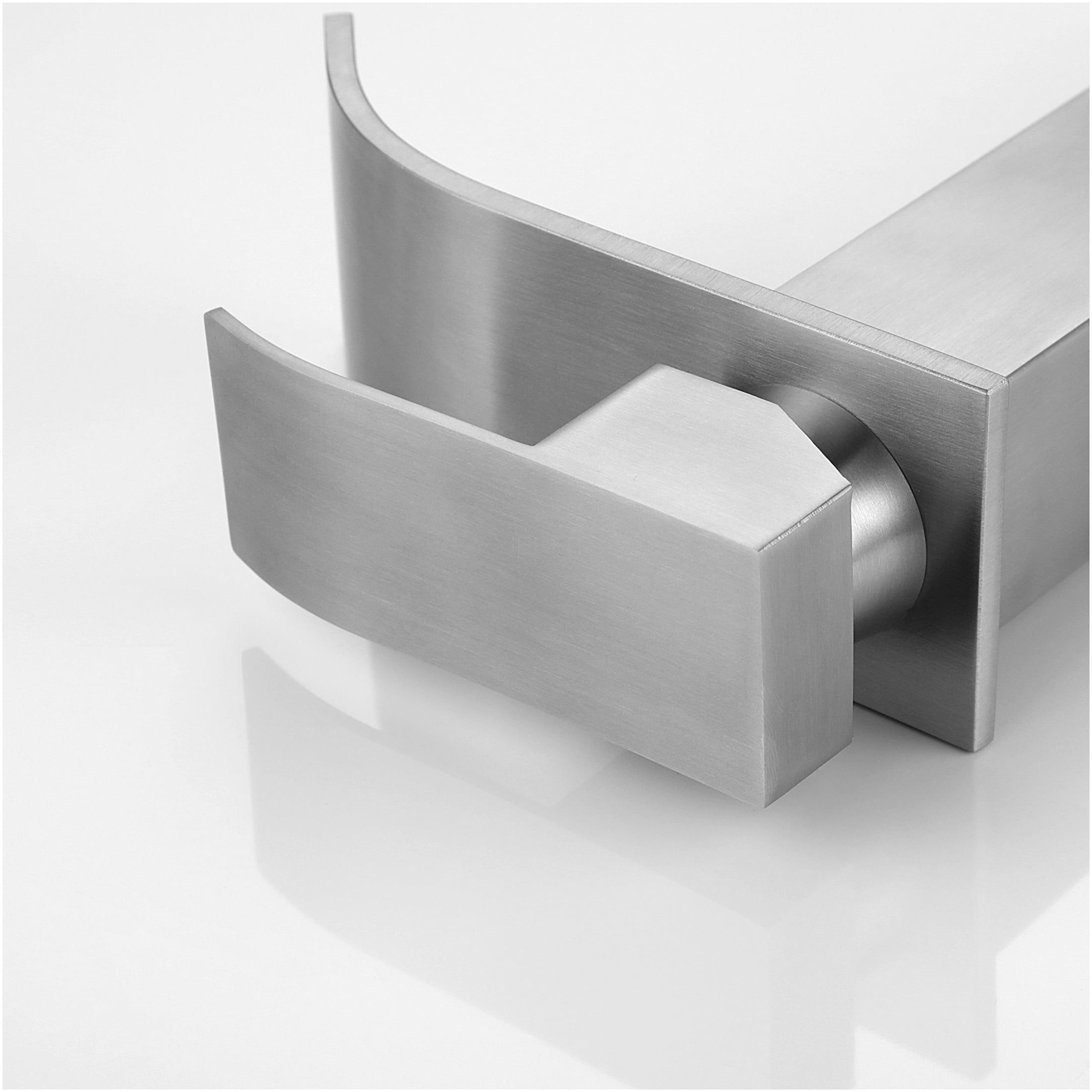 JERFIT Single Handle Waterfall Bathroom Sink Faucet in Brushed Nickel, Modern Vanity Faucet with Easy Installation and Durable Stainless Steel Build