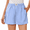 Light Blue Plaid, variant on EKOUAER Women's Plaid Pajama Shorts Y2K Lounge Pants Candy colors Striped Pj