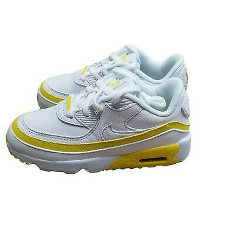 Nike Air Max 90 White/Opti Yellow Kids Shoes Size 10c - Walmart.com