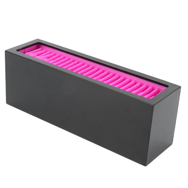 Cosmetic Holder, Makeup Case Multi Purpose For Home For School Black+Rose Red
