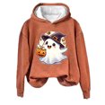 thumbnail image 2 of Halloween Sweatshirts for Women Plus Size Winter Casual Lapel Loose Solid Long Sleeved Hoodies, 2 of 3