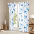thumbnail image 3 of Erosebridal Blue Bow Black Out Curtains for Boys Girls, Cute Princess Ribbon Curtains Pack of 2 (42x63 Each), 3 of 6