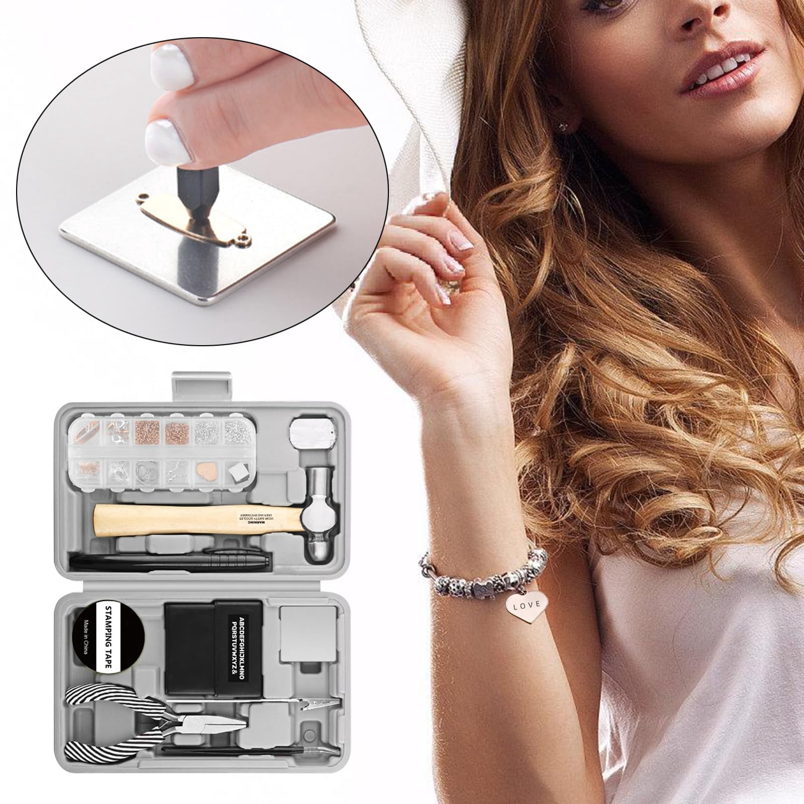 Adult Jewelry Making Kits. Include supplies like tools, wires, and findings.