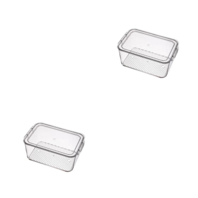 Advancent Caja de almacenamiento de huevos ABS sellada y a prueba de humedad para huevos frescos en casa fabricante de cubitos de hielo ancho S-Cubre sin cesta 2Conjunto