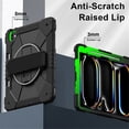 thumbnail image 4 of Heavy Duty Shockproof Case for iPad Pro 11 2025 / 2024,Anti drop silicone+PC Layer Protective Case 360 ° Rotating Handle Stand ,Shoulder Strap,Black, 4 of 8
