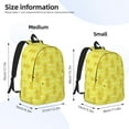 thumbnail image 3 of Naloa Gold Pineapple Canvas Backpack for Men Women Rucksack Casual Travel Daypack College Tote Satchel Bookbag for Teens-Small, 3 of 7