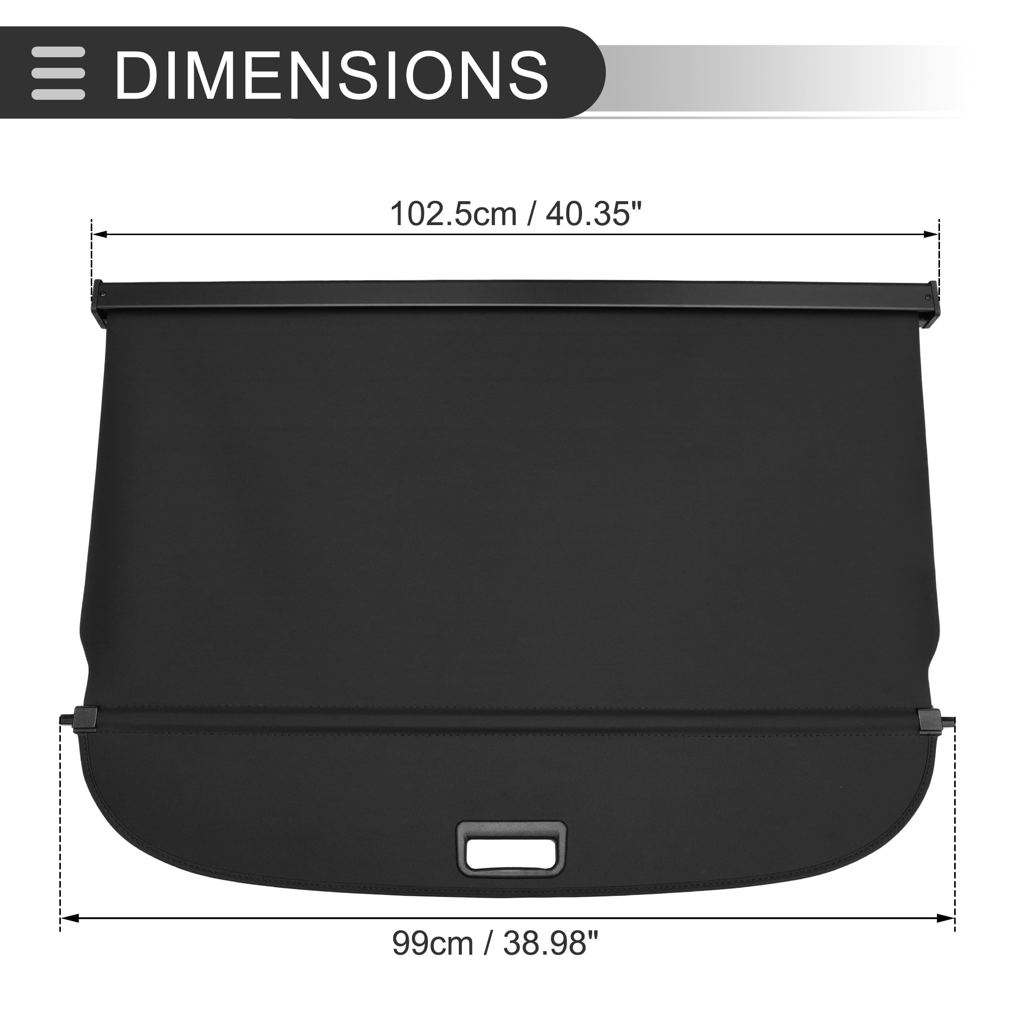 Unique Bargains Retractable Cargo Cover for Honda Rear Trunk Parcel Security Shade Black