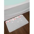 thumbnail image 2 of Abstract Bath Mat, Geometric Triangles Polygonal Style Modern Symmetric Forms Art Pattern, Non-Slip Plush Mat Bathroom Kitchen Laundry Room Decor, 29.5 X 17.5 Inches, Grey Coral Pale Pink, Ambesonne, 2 of 2