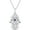 White, variant on 14K Rose Gold Finish Round Cut White Diamond 925 Sterling Silver Hamsa Hand & Evil Eye Pendant Necklace for Women