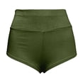 thumbnail image 6 of idosla High Waisted Yoga Shorts for Women, Summer Cutout Workout Biker Shorts, Hip Lifting Squat Proof Compression Shorts for Gym (Army Green, L), 6 of 8