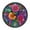 Colorful Blooming Flowers, variant on Voice Activated Clock with Glow Light 12 Inch Large Silent Wall Clock Battery Operated for Home Decor Colorful Blooming Flowers