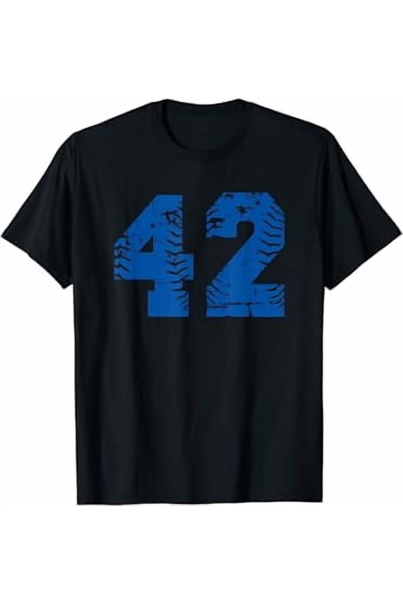 Number 42 Baseball Jersey Lucky Number T-Shirt , Vintage T-Shirt