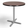 thumbnail image 6 of Hampden Furnishings Bennet Collection Steel Frame 36" Round Top, X Base, 36" Height, Cafe Table Grey Frame/Mahogany Top, 6 of 13