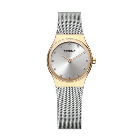 BERING Women's Classic Two-tone Watch with Crystal Necklace Gift Box Set 12924-001G