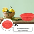 thumbnail image 4 of IBASETOY Fruit Basket Red Plastic Serving Tray for Home and Hotel Use 1Pc, 4 of 5