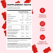 OxyShred Gummies – Energy & Metabolism Support with L-Carnitine, Natural Caffeine, Green Tea & Prebiotic Fiber – Vegan-Friendly Daily Gummies – Strawberry Flavor – 60 Servings