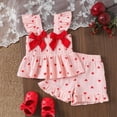 thumbnail image 2 of TOWED22 Baby Girls Summer Outfits 2pcs Set Sleeveless Tank Top and Casual Shorts Sets Clothing Solid Color Cotton Clothes for Toddler(Pink,2-4 Y), 2 of 7