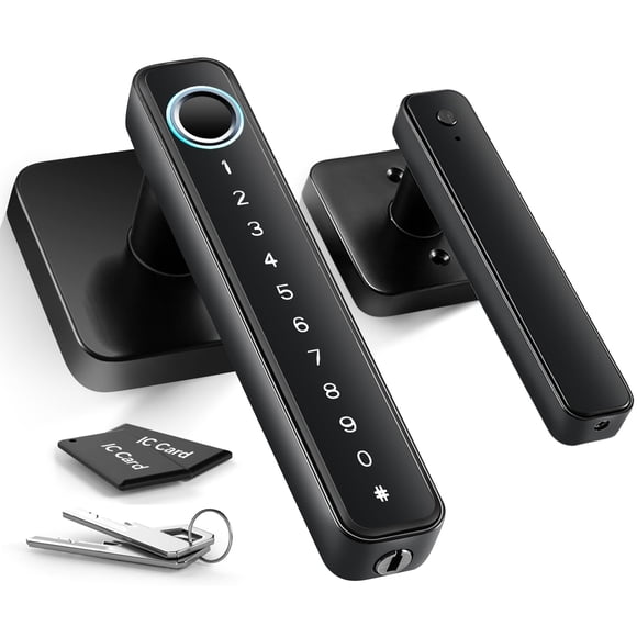 Cerradura inteligente con pomo de puerta con huella digital Hutehoute 4 en 1