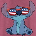 thumbnail image 2 of Women's Lilo & Stitch American Flag Sunglasses Stitch Racerback Tank Top Pink Heather X Large, 2 of 4