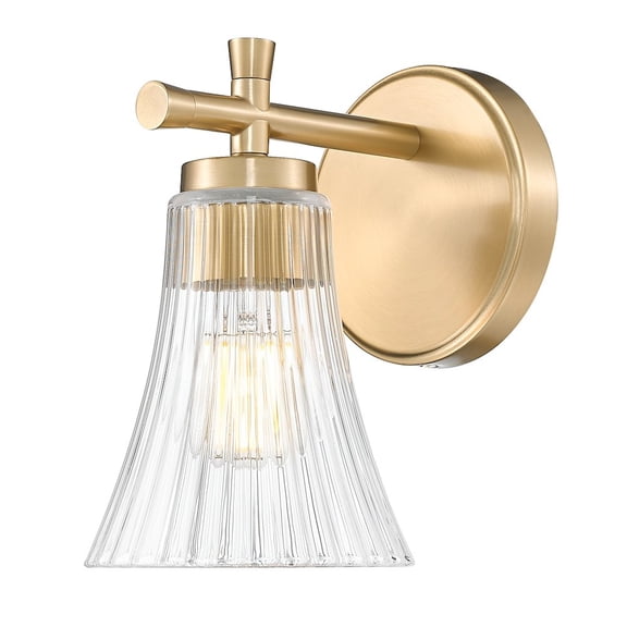 Z-Lite Belle 1 Light Wall Sconce in Modern Gold color, Steel frame