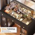 thumbnail image 4 of PamapicLife 3-Drawer Makeup Vanity Desk with 43" Mirror, LED Light Strips & Charging Station, 4 of 6