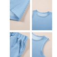 thumbnail image 6 of Women'S Summer 2 Piece Outfits Shorts Sets Matching Set Loungewear with Pockets Sky Blue XXL, 6 of 9