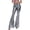 AA-Grey233, variant on XIAONU Womens Holographic Flare Pants High Waist Shiny Trousers Stretchy Retro Party Bottoms Blue