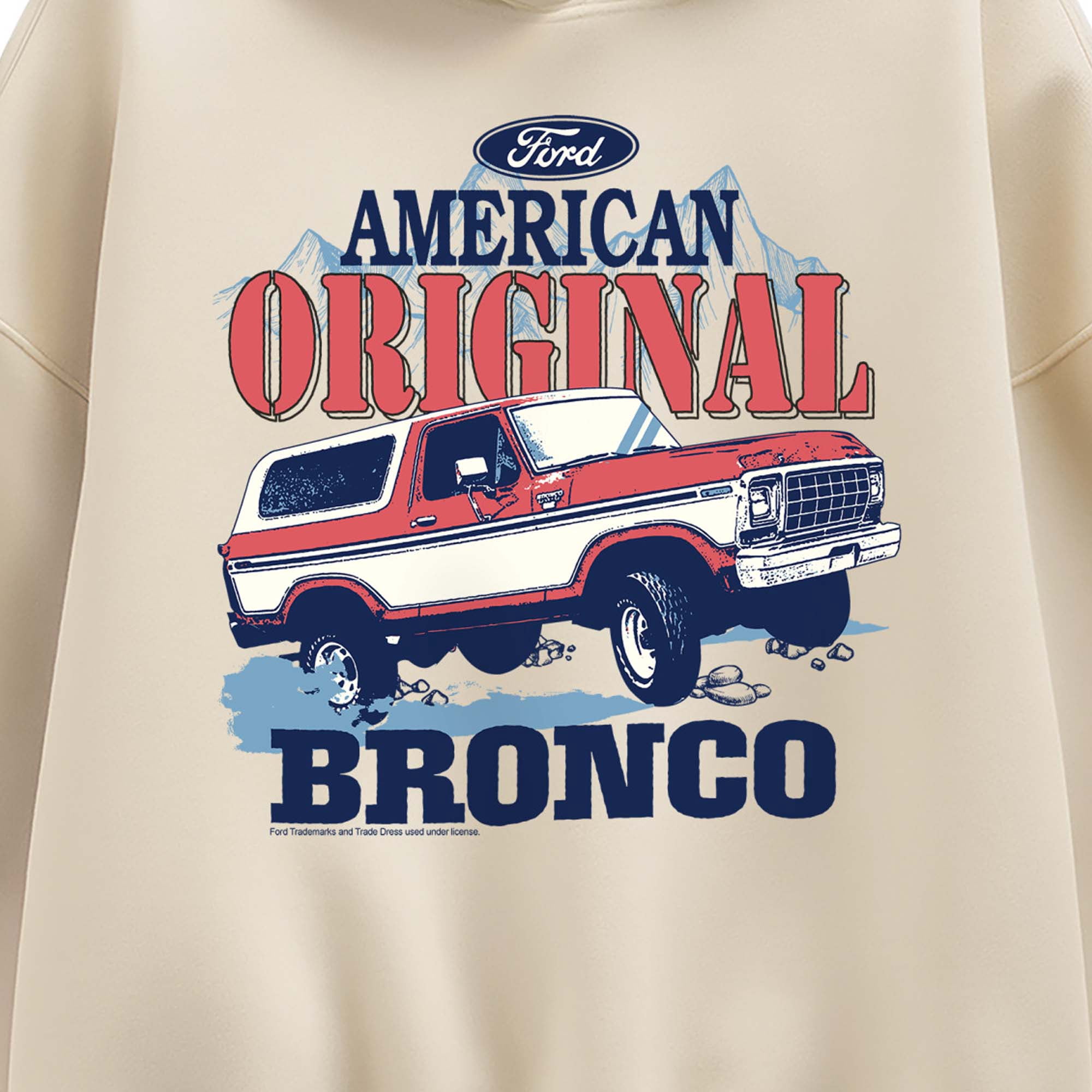 Ford - American Original Bronco - Women's Oversized Fleece Hoodie Sweatshirt