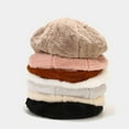 thumbnail image 4 of Diufon Women's Winter Beret Hats Plush Warm Solid Color Trendy Versatile Beret Cap Casual Cute Berets Hat, 4 of 6