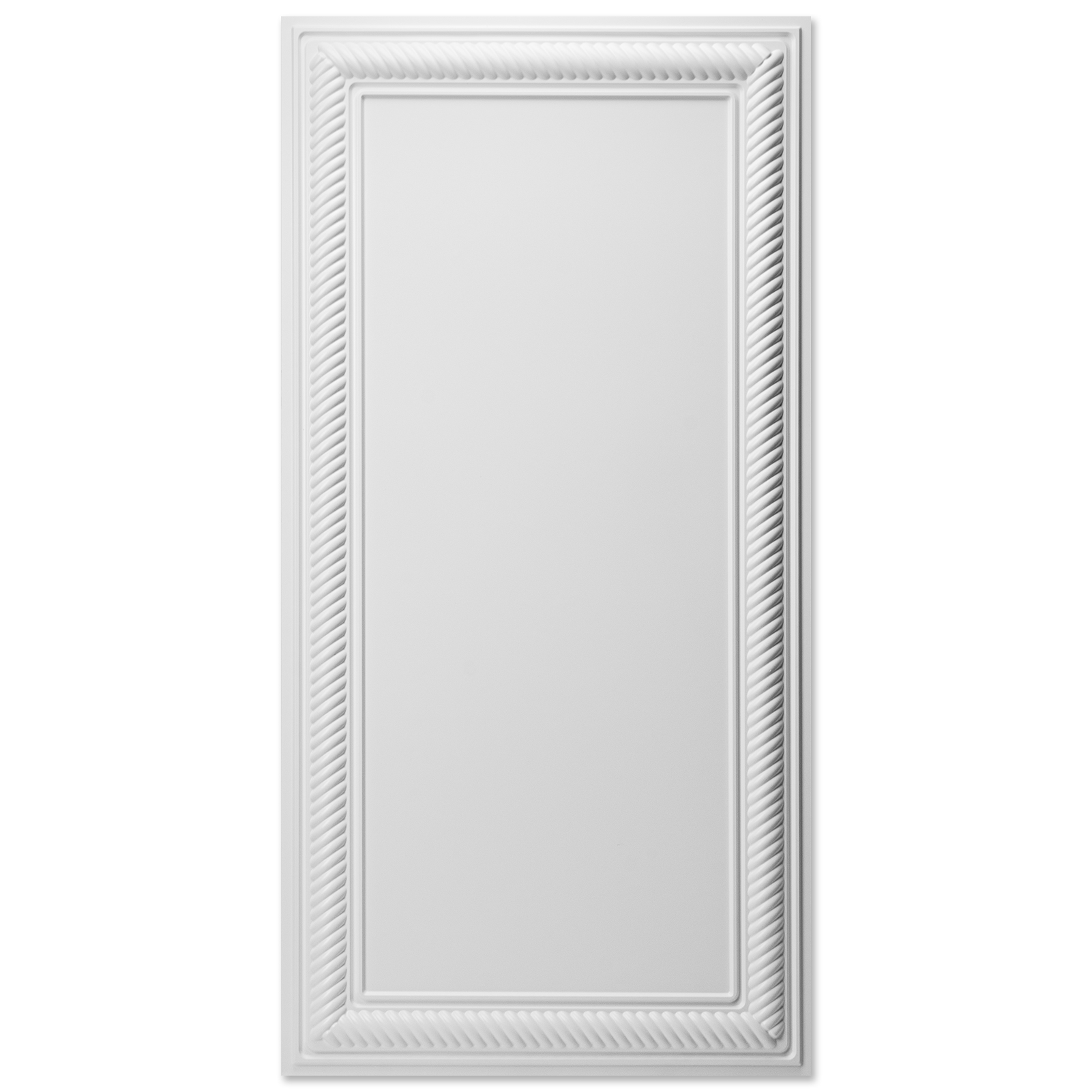 12-Pack Decorative Drop in PVC Ceiling Tiles, White 24x48 Inch Waterproof & Rustproof Glue-Up Ceiling Panels for Basement, Bathroom & Kitchen