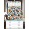 thumbnail image 6 of No Hook Cloth Fabric Shower Curtain with Snap in Liner, Orange Blue Coastal Waterproof Shower Curtains Set with See Through Top Window, Summer Ocean Shell Conch Retro Bath Curtains Shower 48"x72", 6 of 6