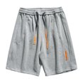 thumbnail image 1 of SGMVNU Mens Lightweight Casual Pants Cotton Linen Solid Elastic Waist Drawstring Mid Waist Pants with Pockets Casual Work Mens Dress Pants(Grey, Size M), 1 of 9
