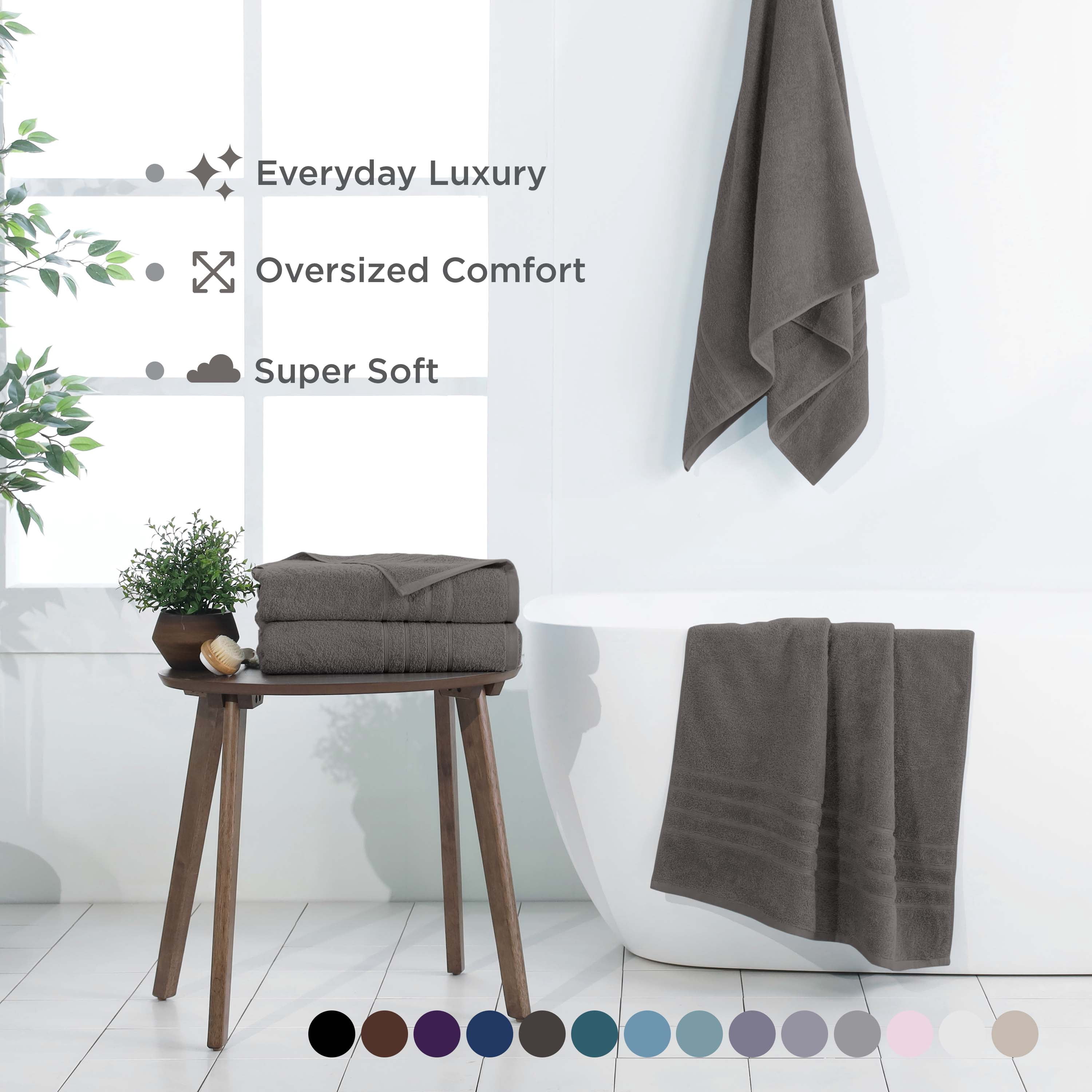 Martex 2-Pack Bath Sheet Set | 100% Cotton Extra Large 33" x 65" Towels | Eiffel Tower