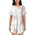 thumbnail image 1 of Fotbe Cute Pigs Conjunto de Pijama Estampado para Mujer, 2 Piezas, Ropa de Dormir con Camiseta de Manga Corta y Shorts Suaves-4X-Large, 1 of 6