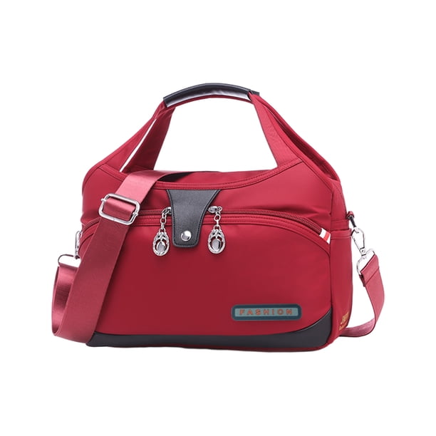 Minnieouse Bolso de mano informal y multifunción para mujer moderno, bandolera, bolso de hombro, bolso de mano para mujer Bolsas de mensajero y de hombro rojo 29*19*9*12