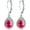 B3-red CZ-halo teardrop, variant on Halo Sparkle Teardrop Leverback Earrings for Women 18K White Gold Plated Opal/Cubic Zirconia Dangle Lightweight Hypoallergenic Jewelry Gifts for Wedding