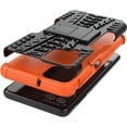 thumbnail image 4 of Case for Samsung Galaxy A22 4G (Not 5G), Tyre Pattern Design Hybrid TPU+PC Material Double Layer Protection Shockproof Cover with Kickstand Phone Case for Samsung Galaxy A22 4G XC Orange, 4 of 14