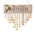 thumbnail image 1 of Tablero de calendario de madera Letrero Celebración familiar y recordatorio de cumpleaños DIY TFixol  Calendario, 1 of 7