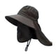 thumbnail image 3 of Sombrero para el sol, ligero, de ala ancha, para pesca, para mochilerismo y montañismo al aire libre. Negro, 3 of 9