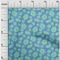 thumbnail image 2 of oneOone Cotton Poplin Medium Blue Fabric Floral Fabric For Sewing Printed Craft Fabric By The Yard 42 Inch Wide, 2 of 4