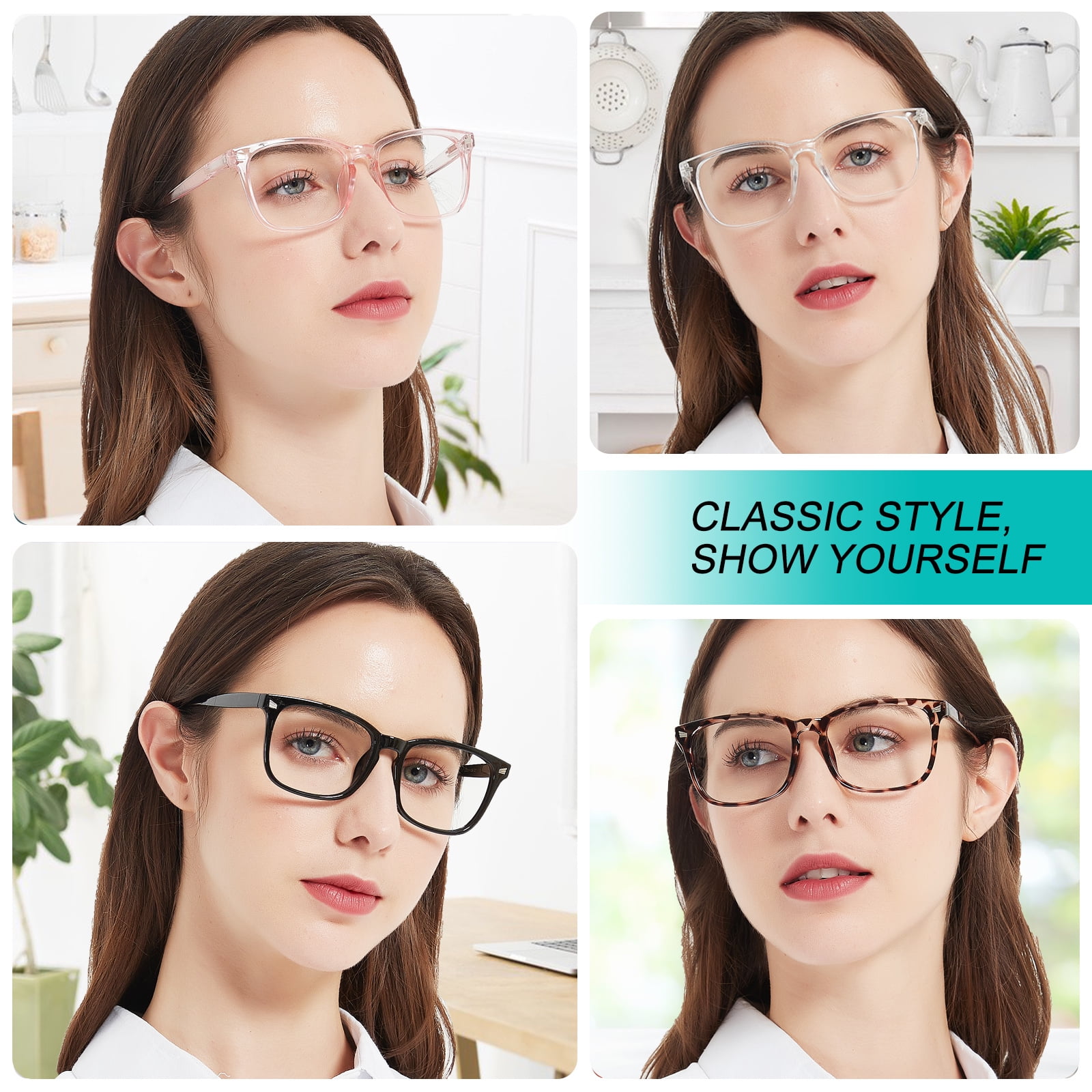 WEMOOTANTS 4 PACKS Blue Light Blocking Reading Glasses Women Filter UV Computer Readers 1.00 1.25 1.50 1.75 2.00 2.25 2.50 2.75 3.00 3.50 4.00 5.00 6.00 (2.5)