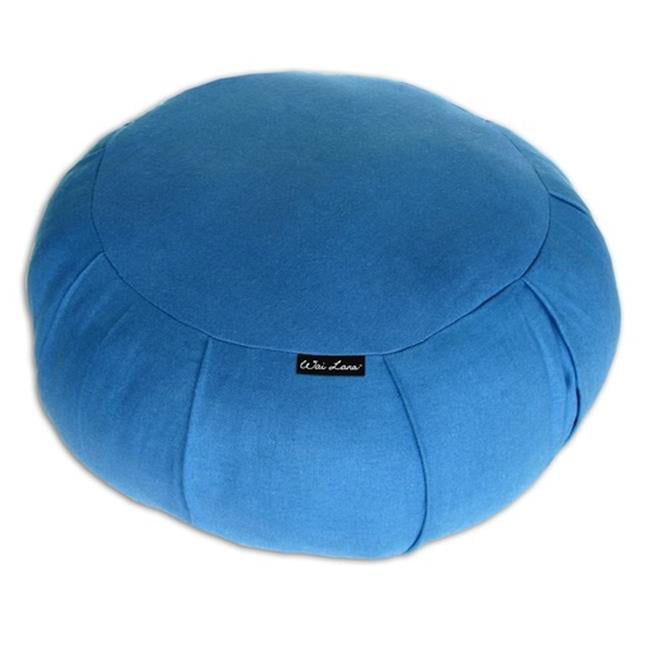 Blue Zafu Meditation/Yoga Cushion with Carrying Handle 